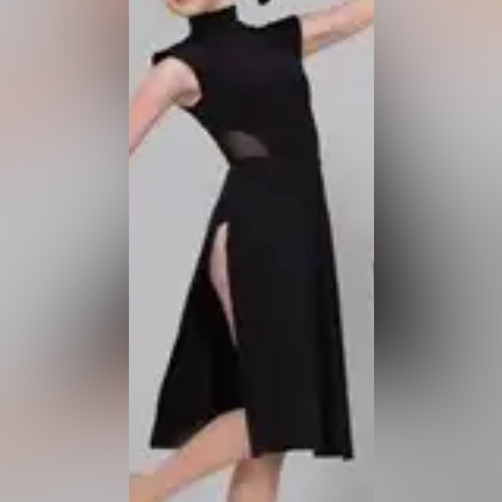 Weissman Black Perfect Illusion Dance Costume Medium Adult EUC Two Available